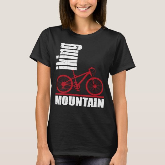 Rijwiel met mountainbiking t-shirt (Voorkant)