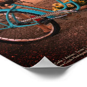 Rijwielen en zonnebloemen, Midpoint Cafe, Route 66 Poster (Hoek)