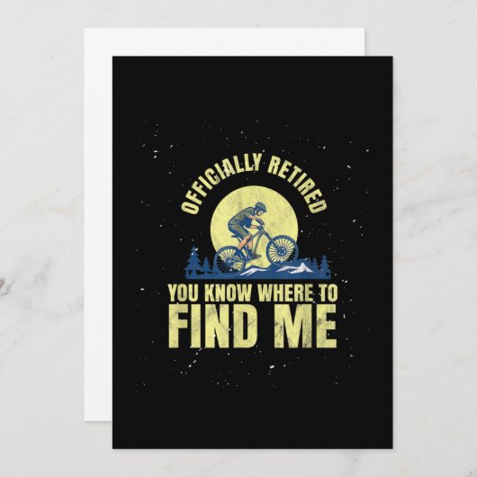 Rijwielfietsen met fietsen in het gebergte, in rus bedankkaart (Voorkant / Achterkant)