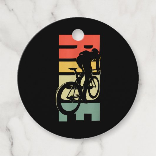 Rijwielfietsen op de weg bedankjes labels (Voorkant)