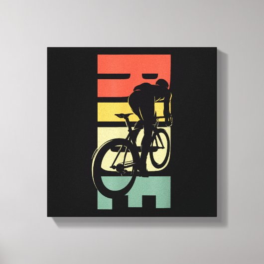 Rijwielfietsen op de weg canvas afdruk (Voorkant)