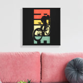 Rijwielfietsen op de weg canvas afdruk (Insitu (Woonkamer))
