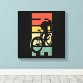 Rijwielfietsen op de weg canvas afdruk (Insitu (Houten vloer))