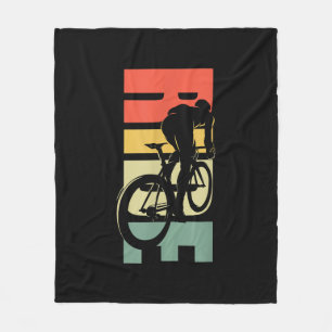 Rijwielfietsen op de weg fleece deken