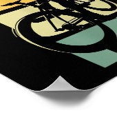 Rijwielfietsen op de weg poster (Hoek)