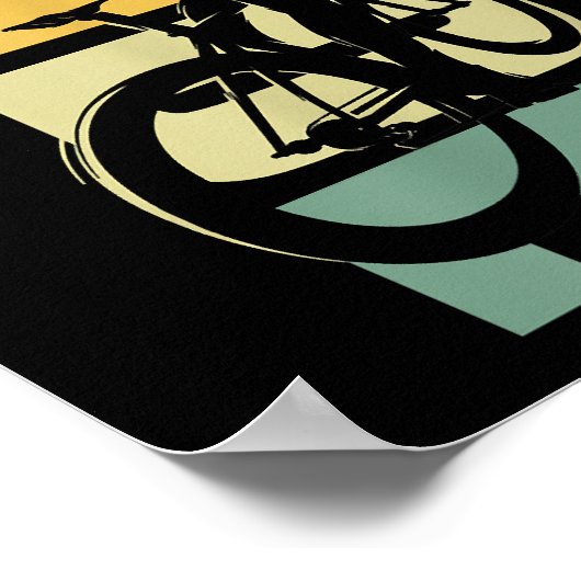 Rijwielfietsen op de weg poster (Hoek)