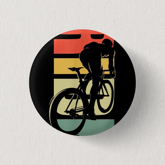 Rijwielfietsen op de weg ronde button 3,2 cm (Voorkant)