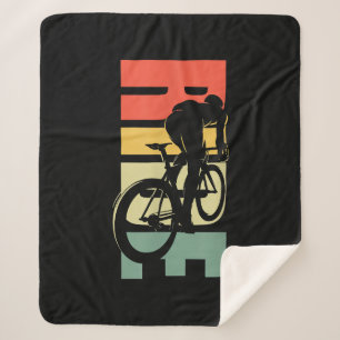 Rijwielfietsen op de weg sherpa deken