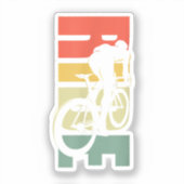 Rijwielfietsen op de weg sticker (Voorkant)