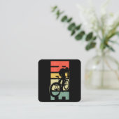 Rijwielfietsen op de weg vierkante visitekaartje (Staand voorkant)