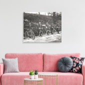 Rijwielpolitie, 1915.  foto canvas afdruk (Insitu (Woonkamer))