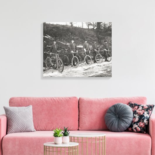 Rijwielpolitie, 1915.  foto canvas afdruk (Insitu (Woonkamer))