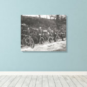 Rijwielpolitie, 1915.  foto canvas afdruk (Insitu (Houten vloer))