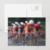Rijwielrennen op de weg briefkaart (Voorkant / Achterkant)