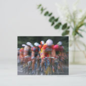 Rijwielrennen op de weg briefkaart (Staand voorkant)