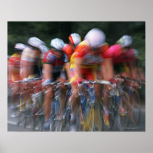 Rijwielrennen op de weg poster