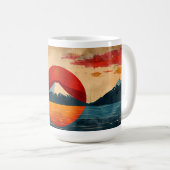 Rijzende zon - Design 2 Koffiemok (Voorkant rechts)