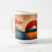 Rijzende zon - Design 2 Koffiemok (Voorkant links)
