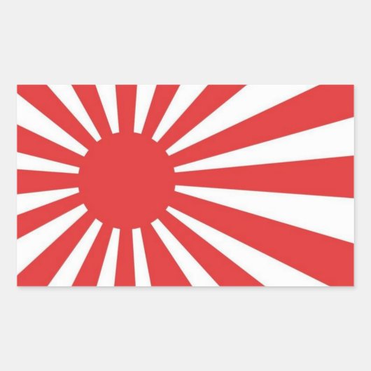 Rijzende zon Japanse vlag Stickers (Voorkant)