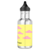 Rijzende zon met roze wolken: waterfles (Rechts)