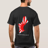 Rijzende zon op de rug t-shirt (Achterkant)