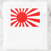 Rijzende Zon Vlag van Japan Rechthoekige Sticker (Tas)