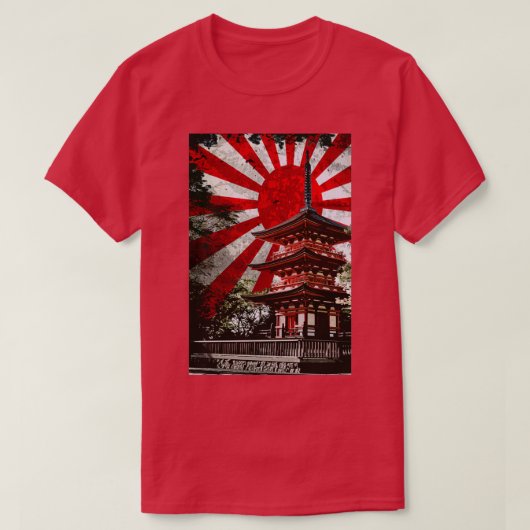 Rijzende zonpagode t-shirt (Design voorkant)