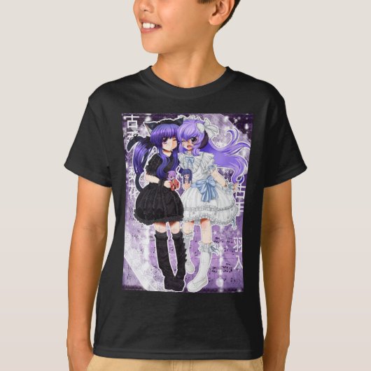 Rika Furude And Hanyuu Sticker  T-shirt (Voorkant)