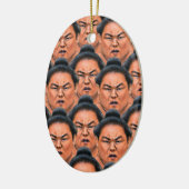 RIKISHI! (Sumo Wrestler) Keramisch Ornament (Links)