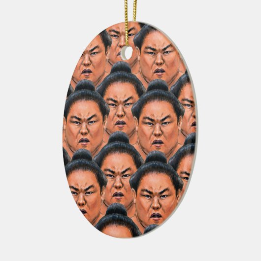 RIKISHI! (Sumo Wrestler) Keramisch Ornament (Links)