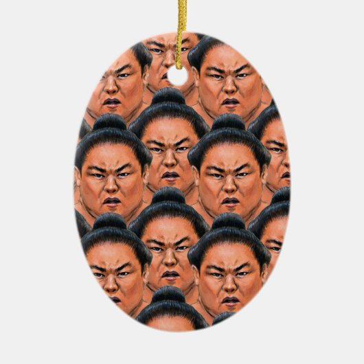 RIKISHI! (Sumo Wrestler) Keramisch Ornament (Voorkant)