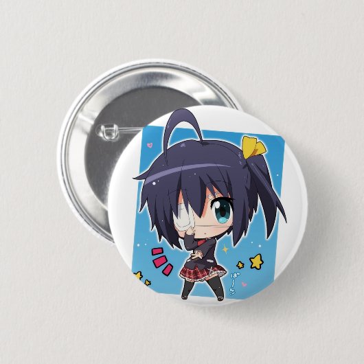 Rikka Takanashi chibi (Chuunibyou_Anime) Ronde Button 5,7 Cm (Voorkant /achterkant)
