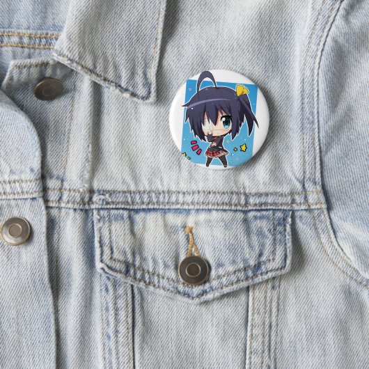 Rikka Takanashi chibi (Chuunibyou_Anime) Ronde Button 5,7 Cm (In situ)