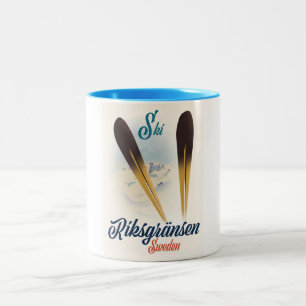 Riksgränsen Zweden Ski Tweekleurige Koffiemok