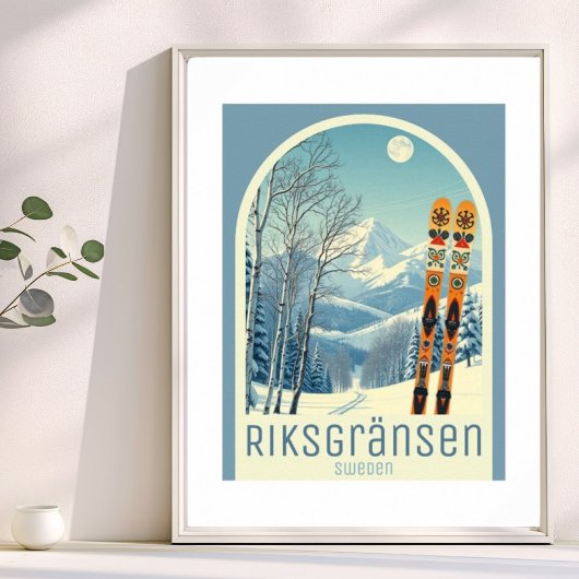 Riksgränsen Zweden skigebied Poster