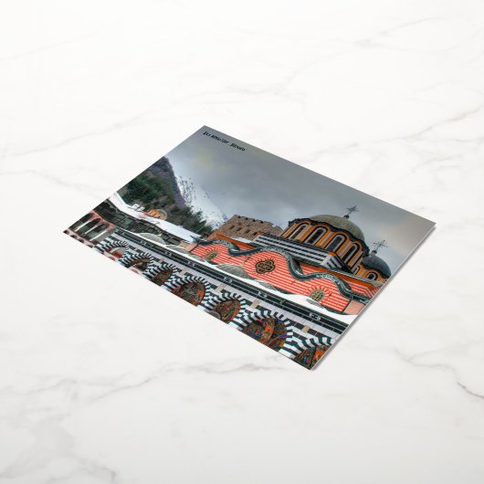 Rila-klooster, Bulgarije ansichtkaart Folie Feestdagen Briefkaart (Gedraaid)