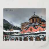 Rila-klooster, Bulgarije ansichtkaart Folie Feestdagen Briefkaart (Voorkant)