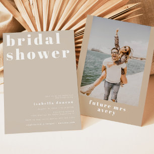 RILEY Bold Boho Retro Beige Cream Vrijgezellenfees Kaart