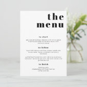 RILEY Bold Modern Retro Let's Eat Menu Kaart (Staand voorkant)