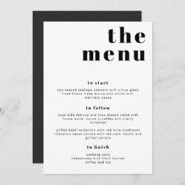 RILEY Bold Modern Retro Let's Eat Menu Kaart