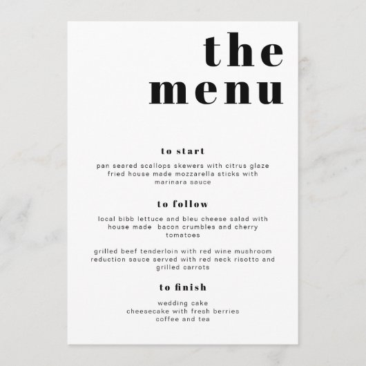 RILEY Bold Modern Retro Let's Eat Menu Kaart (Voorkant)