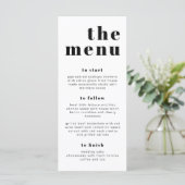 RILEY Bold Modern Retro Long Let's Eat Menu Kaart (Staand voorkant)