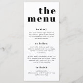 RILEY Bold Modern Retro Long Let's Eat Menu Kaart (Voorkant)