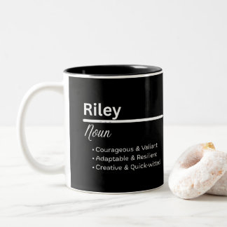 Riley Boy Personalized Name Definition Tweekleurige Koffiemok