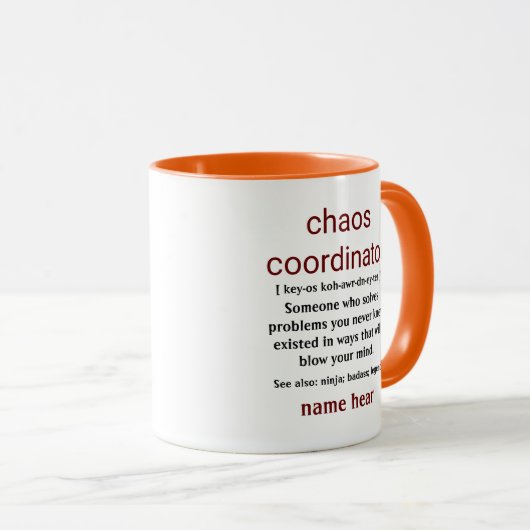 RILEY Chaos Coordinator Definition Kantoor Medewer Mok (Voorkant rechts)