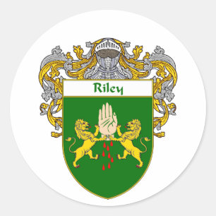 Riley Coat of Arms (Beheerd) Ronde Sticker