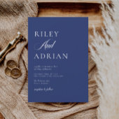 RILEY Cobalt Blue Wedding Kaart