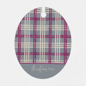 Riley Custom Pet Foto Kerstversiering Metalen Ornament (Achterkant)