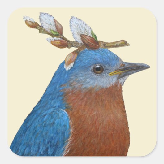 Riley de oostelijke stickers van de blauwvogel (Voorkant)