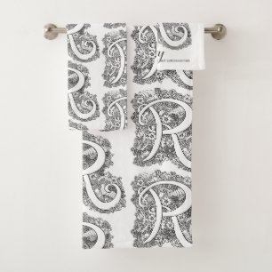 Riley doedle art letter R betekent handdoeken